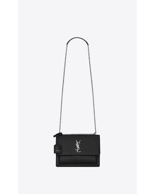 Saint Laurent Black Sunset Medium Shoulder Bag