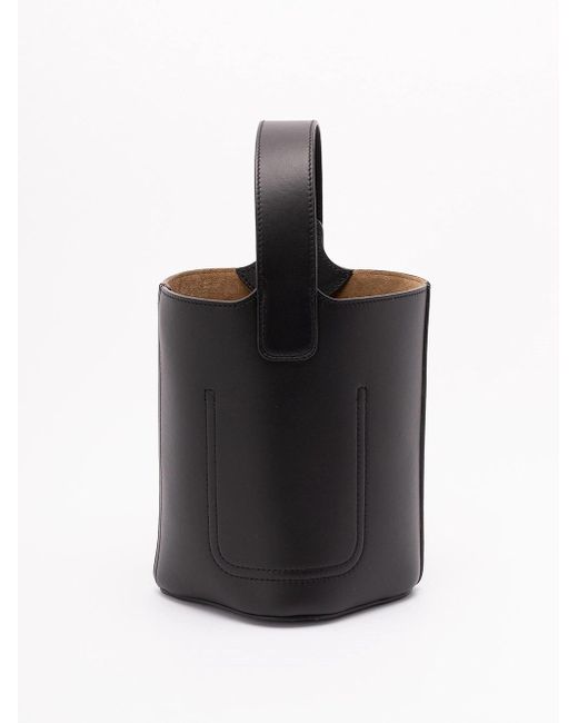 Loewe Black Mini Pebble Bucket Bag