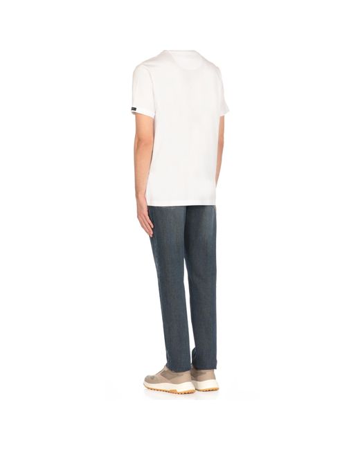 Fay White Crew Neck T-Shirt for men