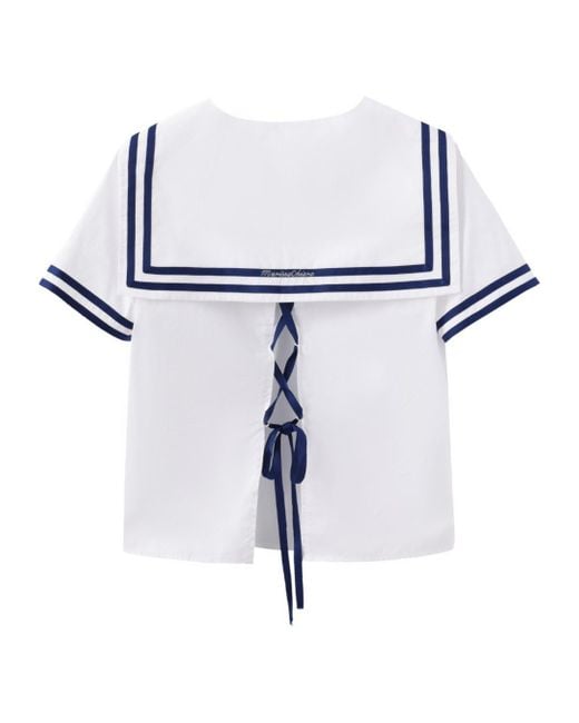 Marissa Chiara Blue Tie-Back T-Shirt