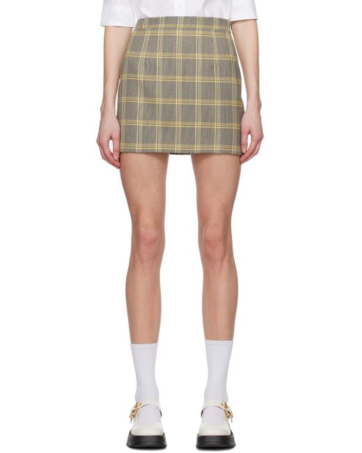 Marni Green Prince Of Wales Mini Skirt