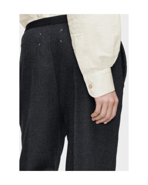 Maison Margiela Black Straight-Leg Trousers