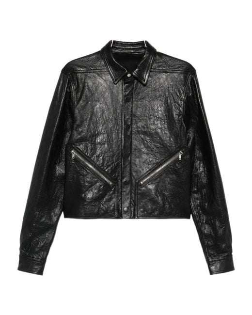 Rick Owens Black Long Sleeve Zip Jacket for men