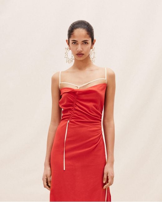 Jacquemus Red La Robe Gaua Long Dress