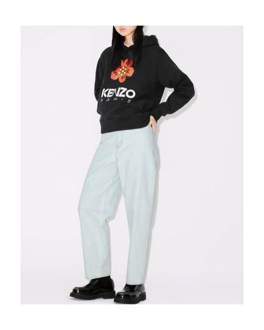 KENZO Black Boke Flower Drawstring Hoodie