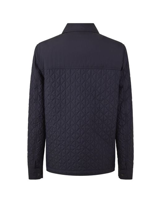 Moncler Blue Shirt-Style Thin Collar Jacket for men