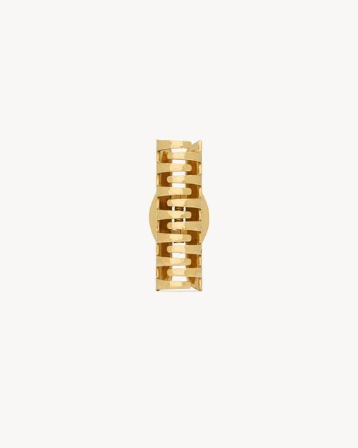 Saint Laurent Metallic Cassandre Claw Clip