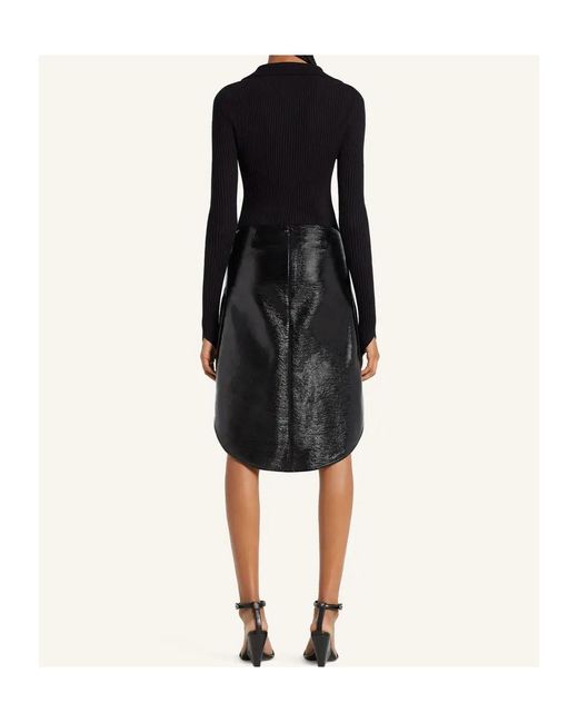 Courreges Black Ribbed Cardigan