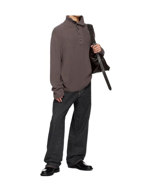 sunflower Black Logo Patch Wide-Leg Jeans for men