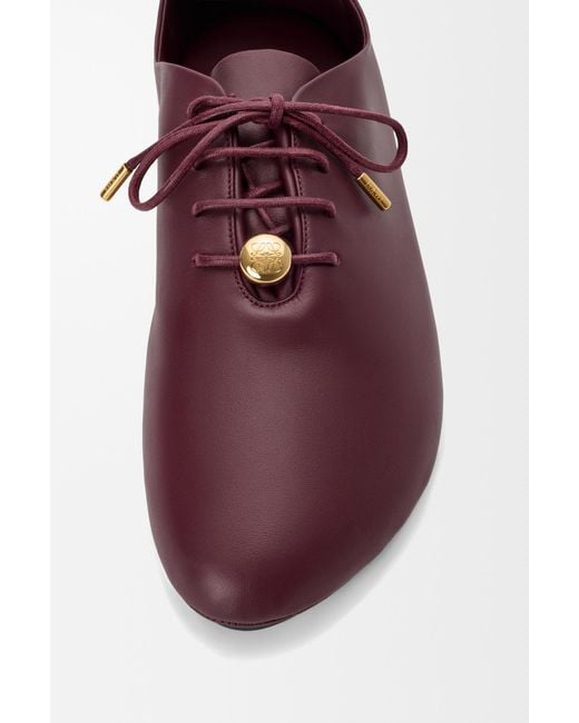 Loewe Purple Pebble Soft Lace-Up Shoes