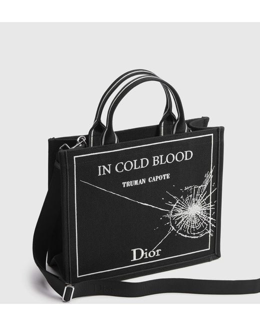 Dior Black Medium Book Tote With Strap for men