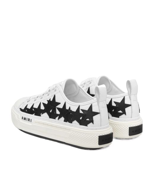 Amiri White Star Patch Lace-Up Sneakers