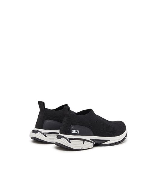 DIESEL Black Pro-V-Dense-Slip-On Knit Sock Sneakers for men