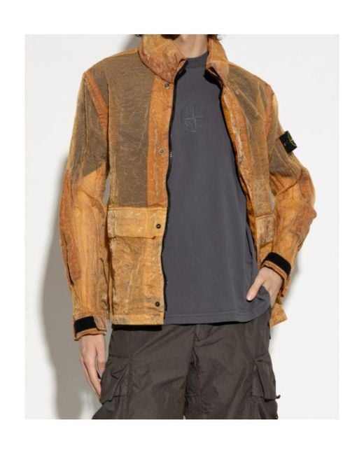 Stone Island Multicolor Logo Patch Long Sleeved Jacket for men