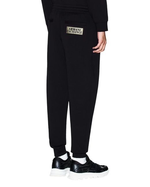 ARMANI EXCHANGE Black Drawstring Sweatpants for men