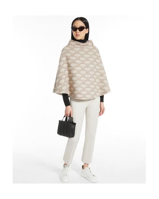 Max Mara Natural Wool And Cashmere Cape