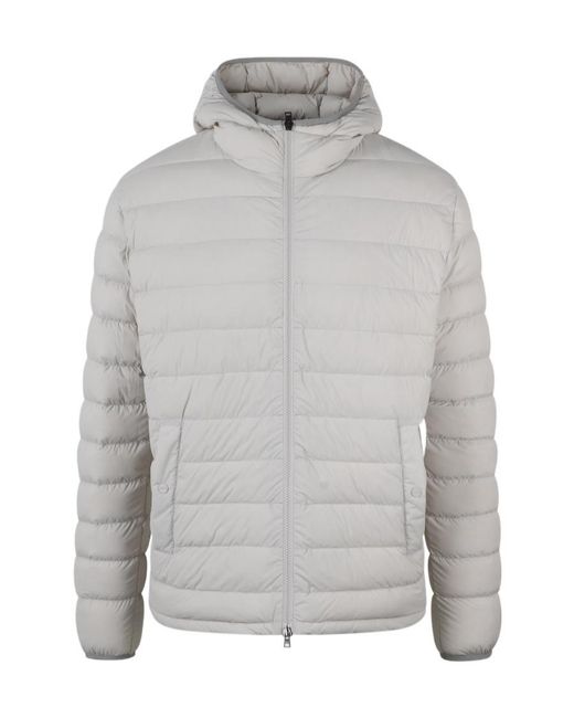 Herno Gray Zip-Up Long-Sleeved Jacket for men