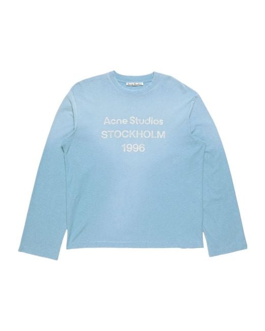 Acne Blue Sprayed 1996 Long-Sleeve T-Shirt for men