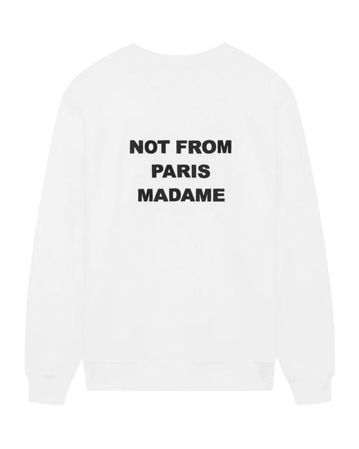 Drole de Monsieur White Drôle De Monsieur Not From Paris Sweatshirt for men