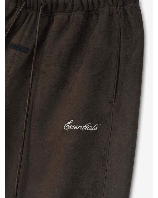 Fear Of God Green Essentials Signature Logo-Embroidered Shorts for men