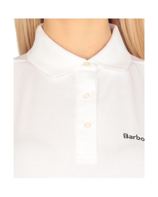 Barbour White Bowford Sleeveless Polo Shirt