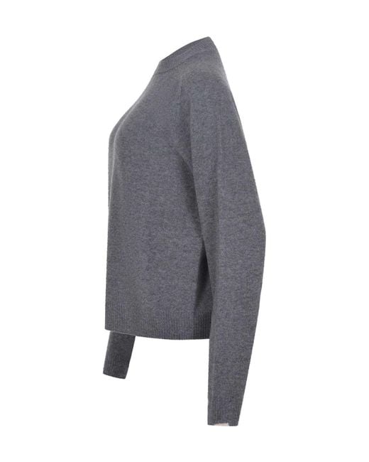 Alysi Gray Long Sleeve Crewneck Jumper