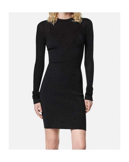Versace Black Fitted Knitted Mini Dress