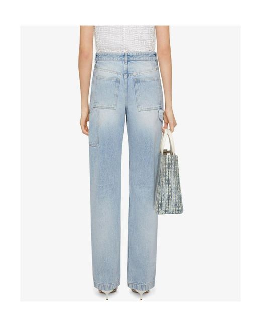 Givenchy Blue Oversized Boyfriend Jeans