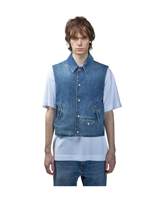 Givenchy Blue Denim Vest for men
