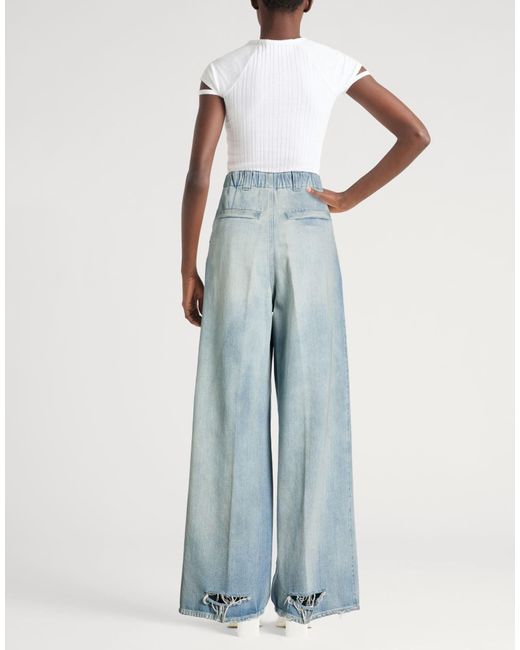Maison Margiela Blue Slit Pockets Baggy Jeans