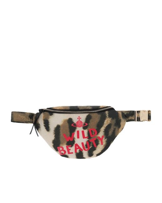 Vivienne Westwood Natural Graphic Printed Zipped Belt Bag