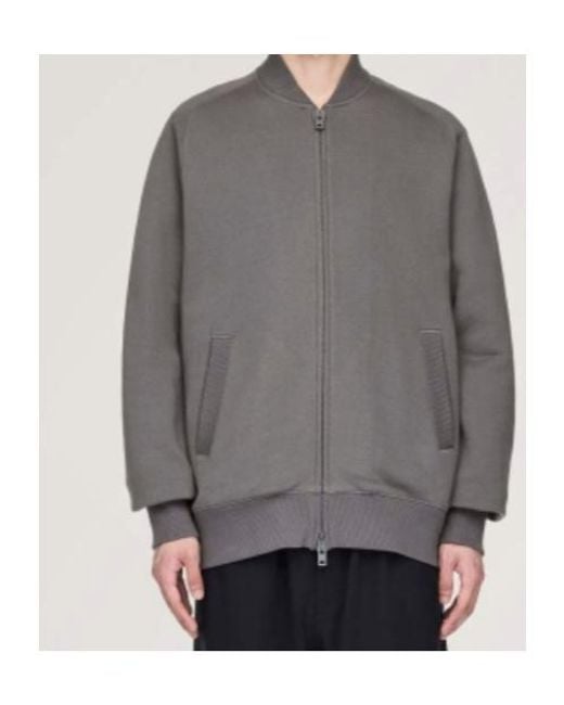 Y-3 Gray Zip-Up Bomber Jacket for men