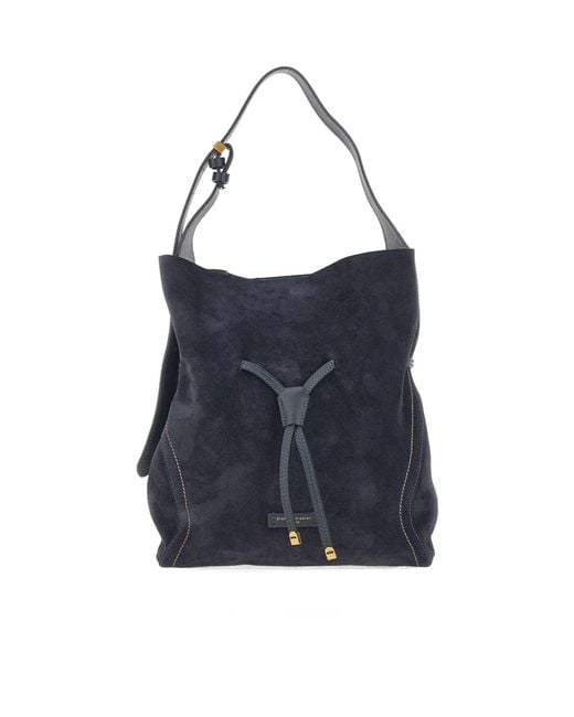 Gianni Chiarini Blue Sienna Bucket Shoulder Bag