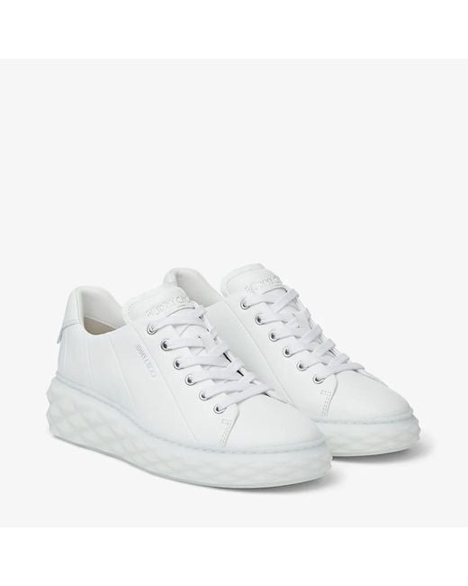 Jimmy Choo White Low-Top Leisure Sneakers