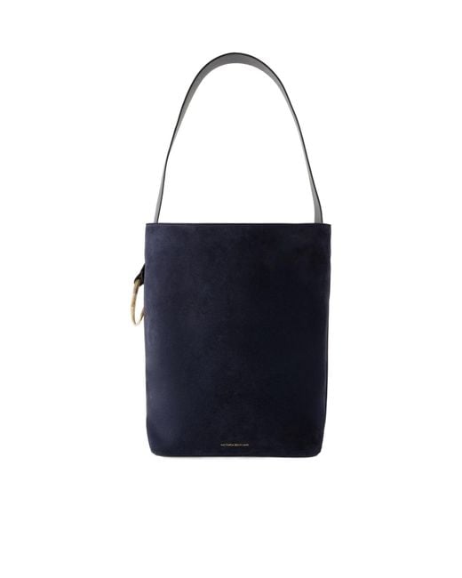 Victoria Beckham Blue Leather And Suede Bucket Bag