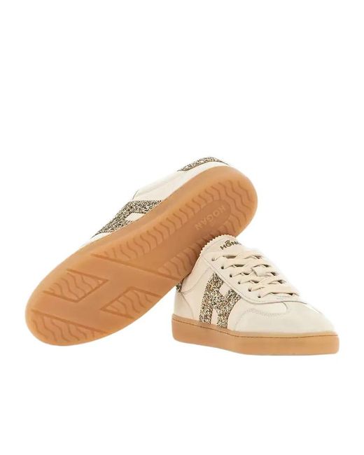 Hogan White Logo Embellished Zapatillas Cool Sneakers