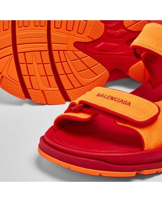 Balenciaga Red Sports Sandals