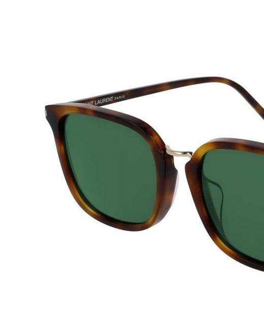 Saint Laurent Green Logo Details Sunglasses for men
