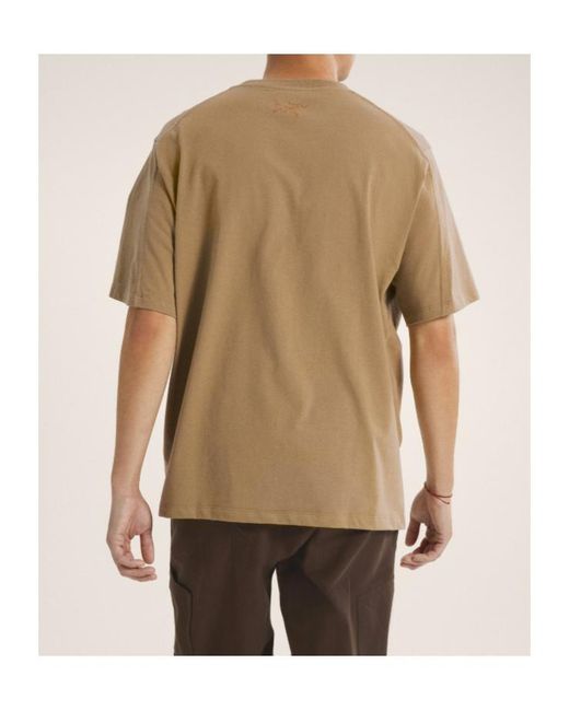 Arc'teryx Natural Kragg Cotton Lithographica Shirt Ss for men