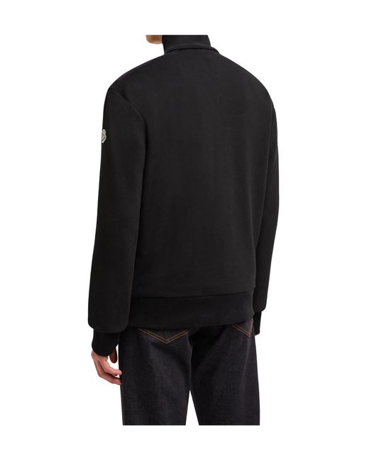 Moncler Black Front Pocket Zipped Jacket for men