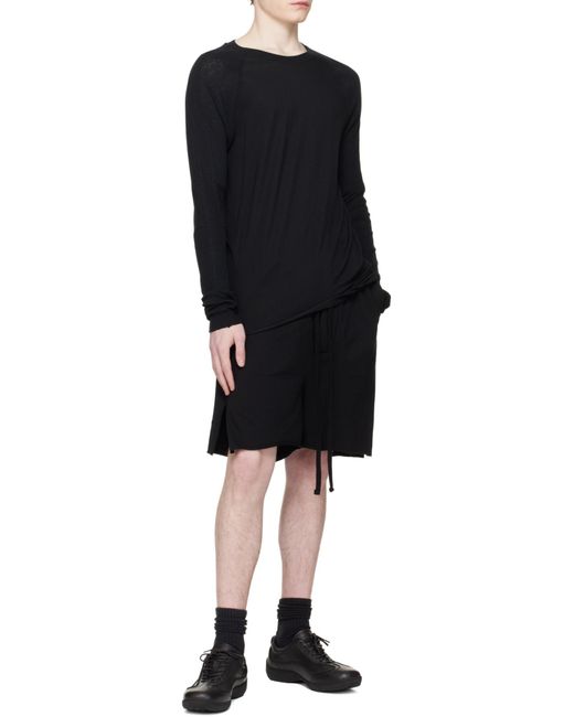 Thom Krom Black Long Sleeve T-Shirt for men