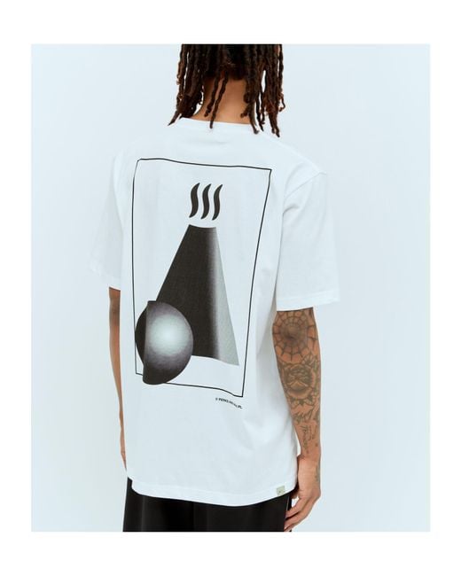 Pam White Print T-Shirt for men