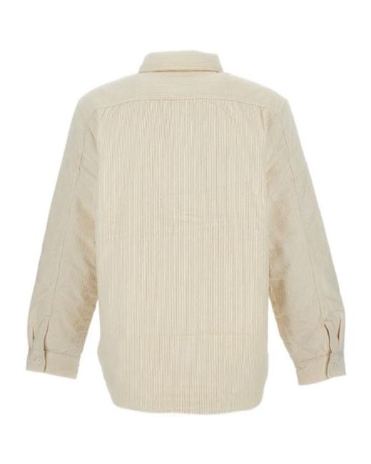 Lacoste White Oversized Corduroy Overshirt for men