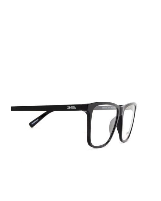 Zegna Metallic Square Frame Glasses for men