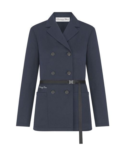 Dior Blue Iviera Fitted Belted Jacket