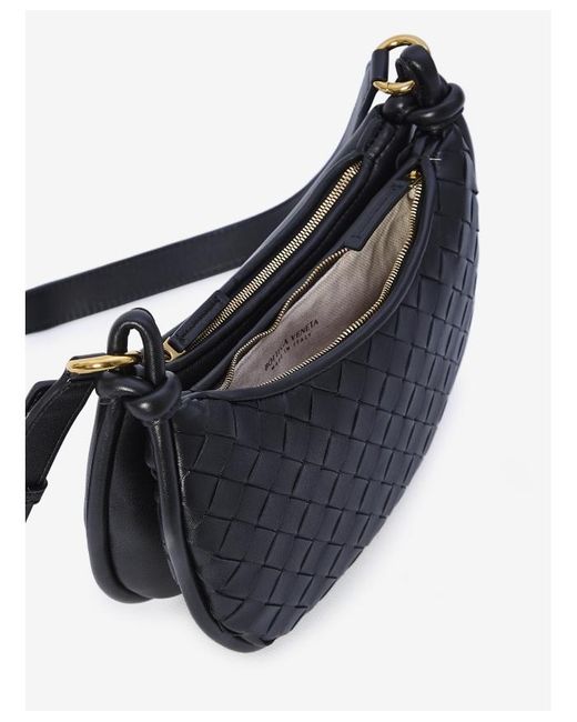 Bottega Veneta Blue Gemelli Intrecciato Shoulder Bag