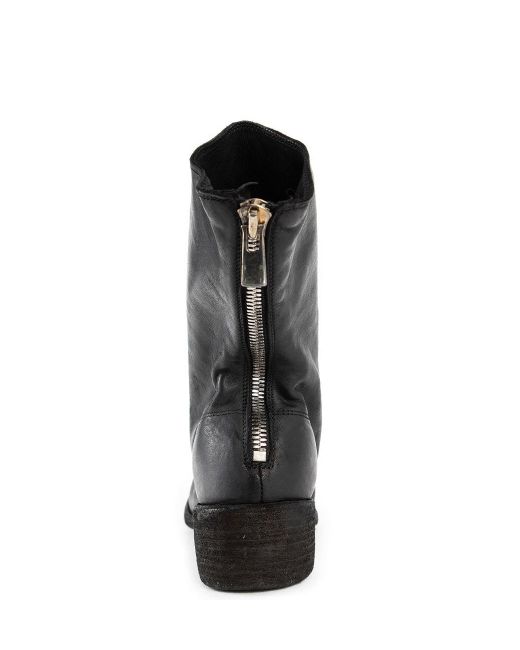 Guidi Black Round-Head Short Boots