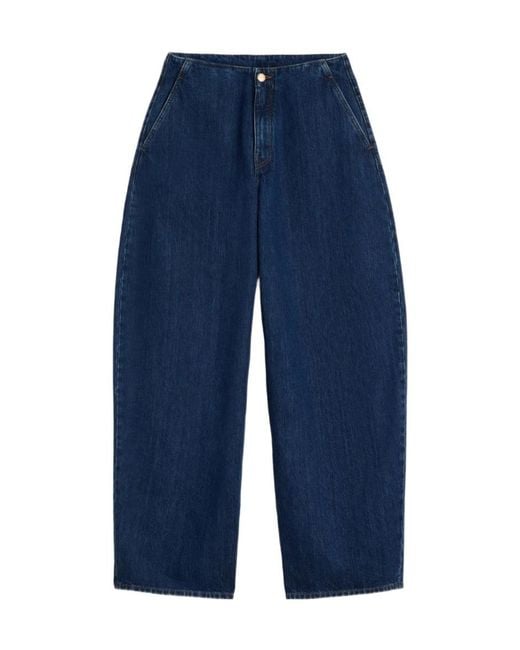 Jil Sander Blue Relaxed Lightweight Denim Trousers