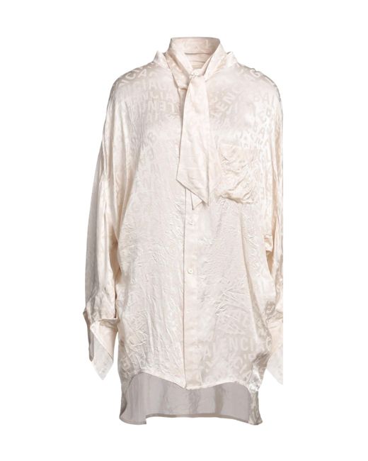 Balenciaga White Long-Sleeve Shirt Dress