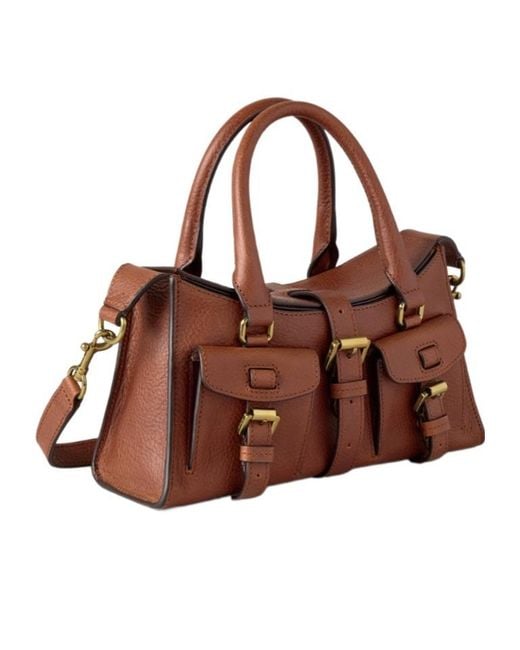 Mulberry Brown Mini Roxanne Top Handle Bag